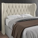 Ver imagem 2 de Cabeceira Casal King Cama Box 195cm Malva I02 Bouclê Bege - Mpozenato