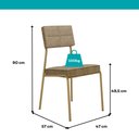 Ver imagem 3 de Conjunto Sala de Jantar 4 Cadeiras Jess Carraro Carvalho Dourado