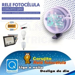Relé Bivolt Fotocélula com Suporte Qr51 4 Fios Qualitronix - 3