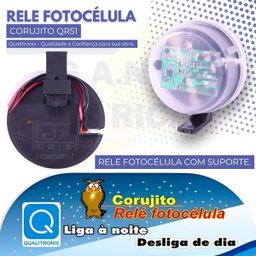 Relé Bivolt Fotocélula com Suporte Qr51 4 Fios Qualitronix - 5