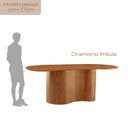 Ver imagem 5 de Mesa de Jantar 180cm x 80cm Madeira Tampo Laminado Orgânico com 6 Cadeiras Ester Marrom/Jade/Imbuia