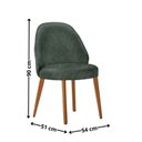 Ver imagem 3 de Mesa de Jantar 180cm x 80cm Madeira Tampo Laminado Orgânico com 6 Cadeiras Ester Marrom/Jade/Imbuia