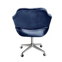 Ver imagem 2 de Poltrona Zara Giratória com Rodinhas Veludo Azul 210 Bella Decor