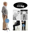 Ver imagem 2 de Bengala com Assento Banco 2 em 1 Apoio até 200kg Dobrável:azul