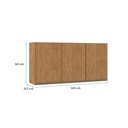 Ver imagem 3 de Armário Aéreo 3 Portas 120cm Cozinha Modulada Paris Menu Móveis Freijó