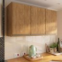 Ver imagem 2 de Armário Aéreo 3 Portas 120cm Cozinha Modulada Paris Menu Móveis Freijó