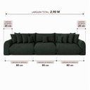 Ver imagem 4 de Sofá Retrátil 6 Lugares Linho Armani 2,90 Mts Oliva