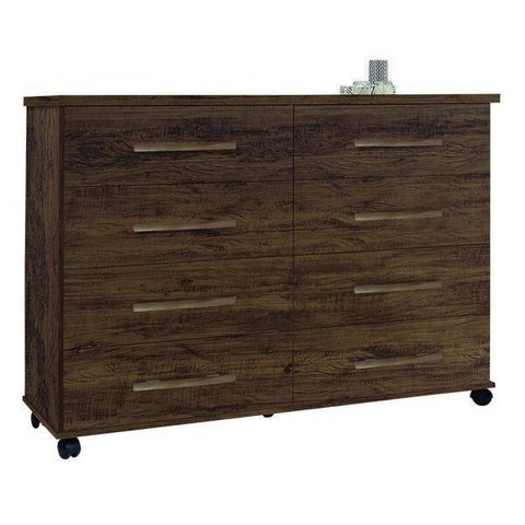 Comoda 8 Gavetas com Rodizios Jade