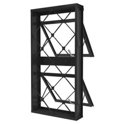 Janela Vitro Maxim-ar 50x100 Req. 7cm Grade Xadrez Vertical Stander - 1