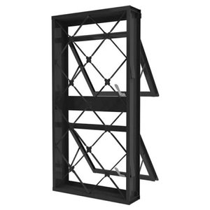 Janela Vitro Maxim-ar 50x100 Req. 7cm Grade Xadrez Vertical Stander