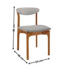 Ver imagem 2 de Kit 2 Cadeiras para Sala de Jantar Monaco Madeira Maciça