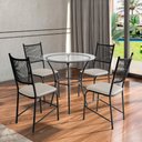 Ver imagem 2 de Conjunto Mesa com 4 Cadeiras Lugo para Cozinha ou Jantar