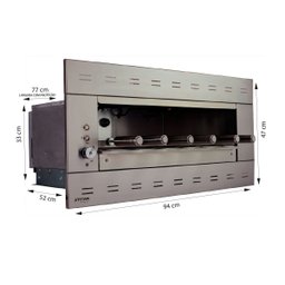 Churrasqueira de Embutir Elétrica 6 Espetos Painel Ventilado 127v Suprema - 3