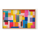 Ver imagem 2 de Quadro Decorativo N°100 115x70cm - Panorâmico Mosaico - Blocos Cores Bauhaus - Rollflex