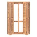 Ver imagem 2 de Porta Balcão Madeira Vitro Correr Semi-Panorâmico Veneziana Pantográfica Eucalipto Esel-2.16AX1.60L