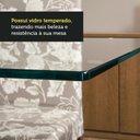 Ver imagem 4 de Conjunto Sala De Jantar Mesa Tampo De Vidro 6 Cadeiras