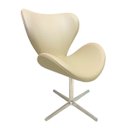 Ver imagem 1 de Poltrona Decorativa Swan para Sala de Estar Cor Pérola