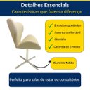 Ver imagem 4 de Poltrona Decorativa Swan para Sala de Estar Cor Pérola
