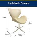 Ver imagem 7 de Poltrona Decorativa Swan para Sala de Estar Cor Pérola