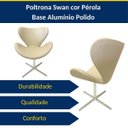 Ver imagem 6 de Poltrona Decorativa Swan para Sala de Estar Cor Pérola