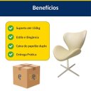 Ver mais imagens de Poltrona Decorativa Swan para Sala de Estar Cor Pérola