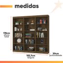 Ver imagem 3 de Estante Livreiro Multiuso 12 Prateleiras 1,71m Office Jequitiba J&a
