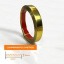 Ver imagem 2 de Fita Metalizada Auto Colante Pvc 24mm P Decoração de Móveis e Paredes Dourado 5m