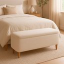 Ver imagem 2 de Puff Baú Bella 90cm Bouclé Off White - Sallar Home