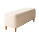 Ver imagem 1 de Puff Baú Bella 90cm Bouclé Off White - Sallar Home