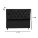 Ver imagem 3 de Cabeceira Estofada Cama Box Solteiro 90 Cm Suede Dubai:preto
