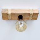 Ver imagem 1 de Luminária Lustre Pendente Rústico Retro Madeira 30cm