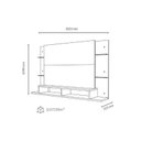 Ver imagem 3 de Painel Malbec para TV de até 55 Polegadas Cinamomo Mel / Off White - Mobler