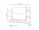 Ver imagem 3 de Painel Malbec para TV de até 55 Polegadas Cinamomo Mel / Off White - Mobler