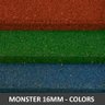 Piso De Borracha Monster Dupla Face 1,00 x 1,00 16mm Colors - Cinza - 1
