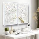 Ver imagem 2 de Quadros Decorativos Flores Moderno Sala Moldura