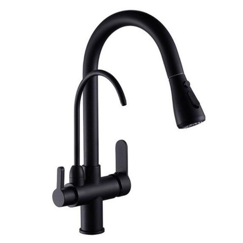 Torneira Luxo Preto Quente Frio Extensivel 360 Regulavel