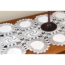 Caminho De Crochê Linha Cléa 1,55M - Branco - 1