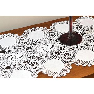 Caminho De Crochê Linha Cléa 1,55M - Branco