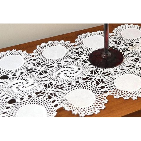 Caminho De Crochê Linha Cléa 1,55M - Branco