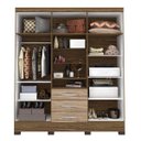 Ver imagem 2 de Guarda-Roupa Casal com Espelho 7 Portas 3 Gavetas Grafite Colibri Móveis