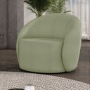 Ver imagem 2 de Poltrona Decorativa Orgânica Giratória Lua Bouclê Verde Pistache D03 - D’Rossi