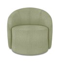 Ver imagem 5 de Poltrona Decorativa Orgânica Giratória Lua Bouclê Verde Pistache D03 - D’Rossi