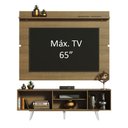 Ver imagem 4 de Rack Madesa Dubai e Painel para Tv até 65 Polegadas com Pés - Rustic/branco