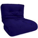 Ver imagem 3 de Futon Solteiro Dobrável Oriental Confort Plus Azul Royal Acquablock