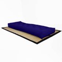 Ver imagem 4 de Futon Solteiro Dobrável Oriental Confort Plus Azul Royal Acquablock