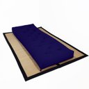 Ver imagem 2 de Futon Solteiro Dobrável Oriental Confort Plus Azul Royal Acquablock