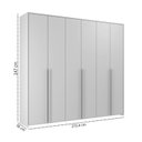 Ver imagem 2 de Guarda-Roupa de Bebê 6 Portas Modulados Cinza
