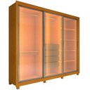 Ver imagem 7 de Guarda-Roupa Casal 3 Portas Reflecta com LED com Pés 100% MDF Royale Marrom/Marrome