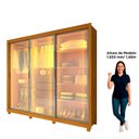 Ver imagem 6 de Guarda-Roupa Casal 3 Portas Reflecta com LED com Pés 100% MDF Royale Marrom/Marrome