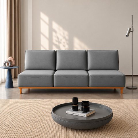 Sofá Atenas Fixo 220cm - Cinza